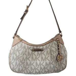 Michael Kors Jet Set Logo Shoulder Bag.  Neutral Colored.